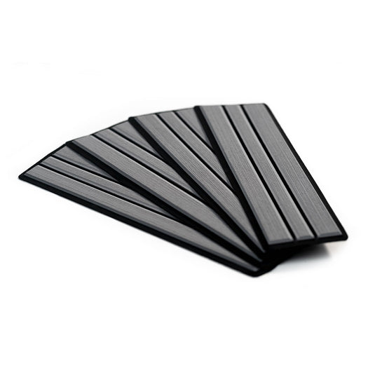 SeaDek Faux Teak 4Piece Step Kit  Storm GreyBlack  2390280066