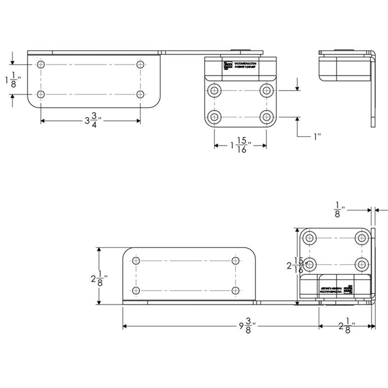 Load image into Gallery viewer, TACO Command Ratchet Hinges  938  Polished 316 Stainless Steel  Pair H250016
