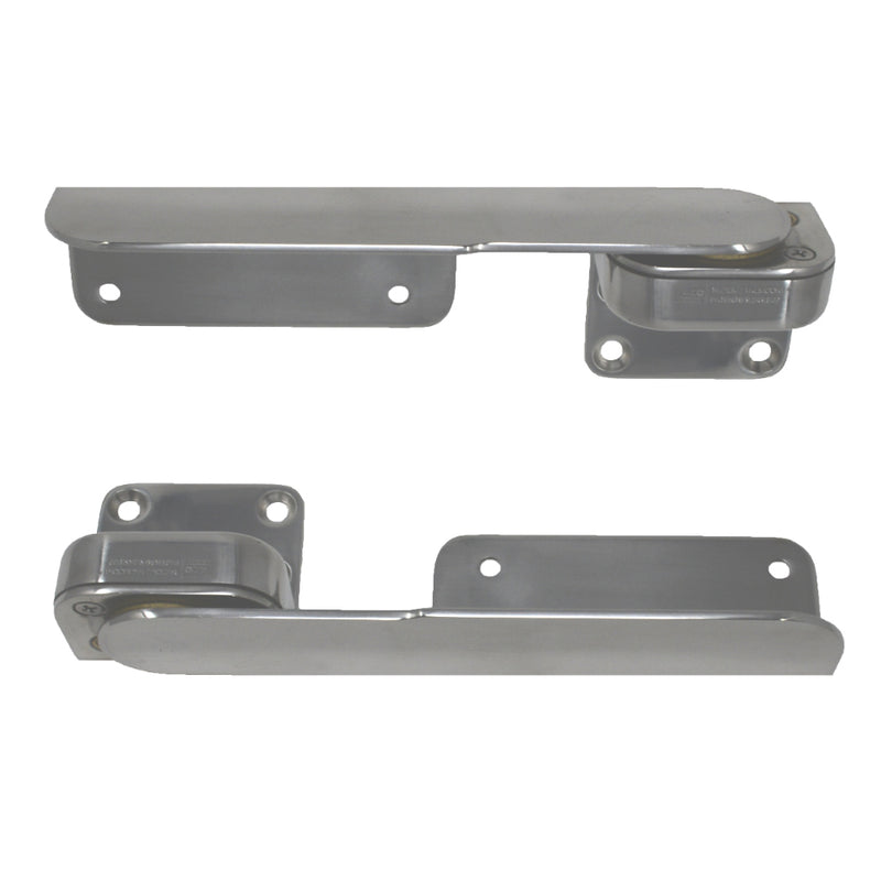 Load image into Gallery viewer, TACO Command Ratchet Hinges  938  Polished 316 Stainless Steel  Pair H250016
