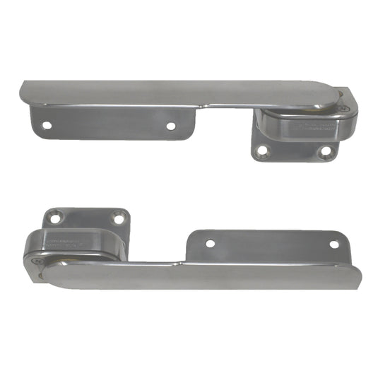 TACO Command Ratchet Hinges  938  Polished 316 Stainless Steel  Pair H250016