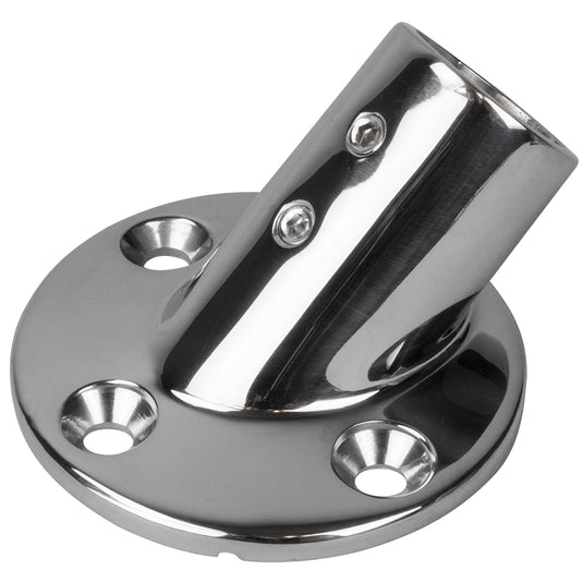 SeaDog Rail Base Fitting 234 Round Base 45 316 Stainless Steel  1 OD 2804511