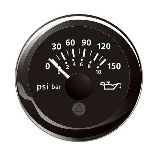 Veratron 52MM 2116 ViewLine Oil Pressure Indicator 0 to 150 PSI  Black Dial  Round Bezel A2C59514118