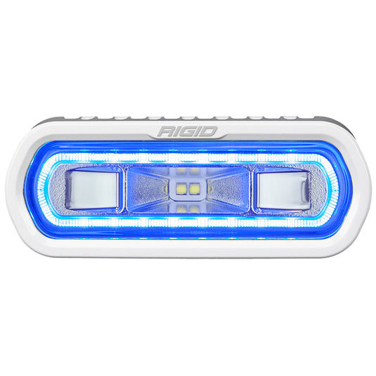 RIGID Industries SRL Series Marine Spreader Light  White Surface Mount  White Light wBlue Halo 51101