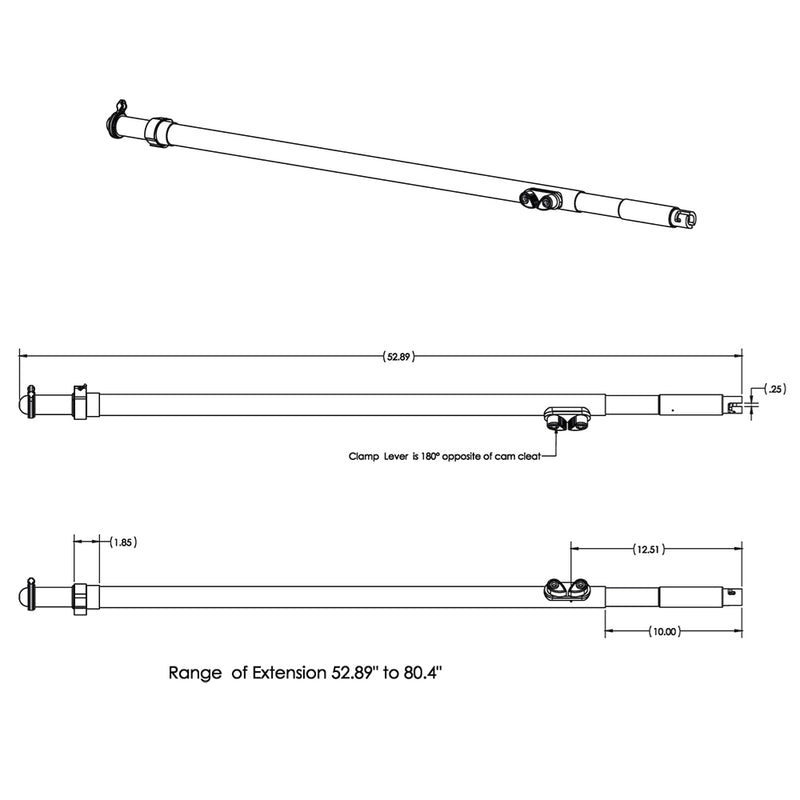 Load image into Gallery viewer, TACO TeleSun Carbon Fiber Shade Poles wCarry Bag T107005CF
