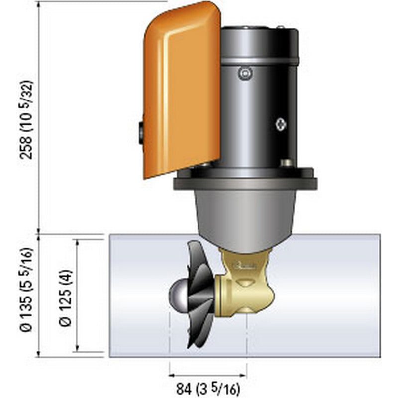 Load image into Gallery viewer, Quick Bow Thruster BTQ 12540 40KGF  12V  D125  22kW FGBT12540120T00
