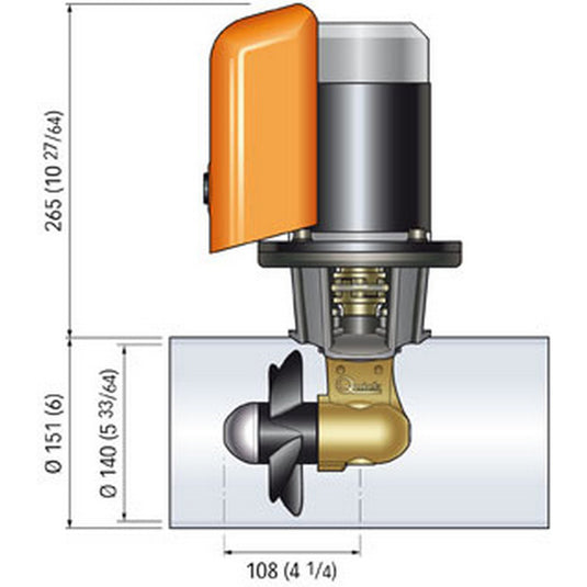 Quick Bow Thruster BTQ 14040 40KGF  12V  D140  22kW FGBT14040120T00