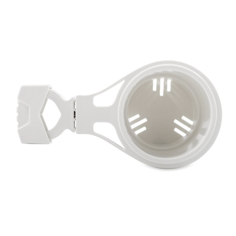 Load image into Gallery viewer, Camco ClampOn Rail Mounted Cup Holder  Small for Up to 114 Rail  White  53086
