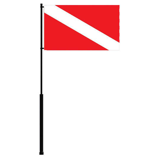 Mate Series Flag Pole  72 wDive Flag FP72DIVE