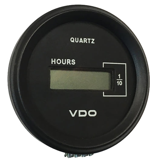 VDO Cockpit Marine 52mm 2116 LCD Hourmeter  Black DialChrome Bezel  331546