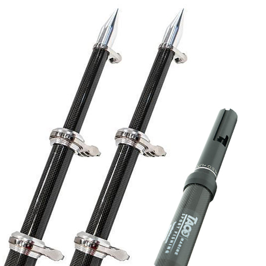 TACO 20 Carbon Fiber Twist  Lock Outrigger Poles fGS450 GS500  GS1000 Bases  Black OT4200CFHD
