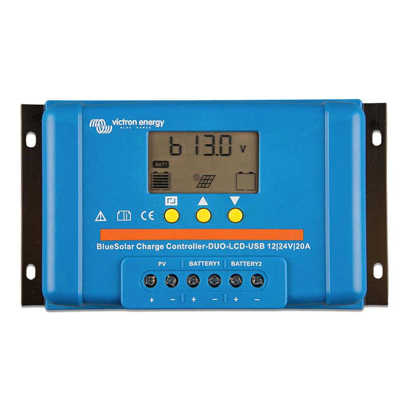 Load image into Gallery viewer, Victron BlueSolar PWM Charge Controller DUO LCD  USB Charge Control  1224VDC  20A SCC010020060
