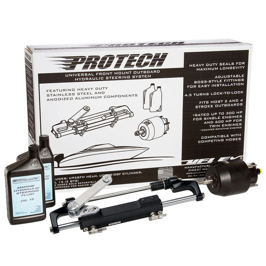 Uflex PROTECH 21 Front Mount OB Hydraulic System  Includes UP28 FM Helm Oil  UC128TS2 Cylinder  No Hoses PROTECH 21
