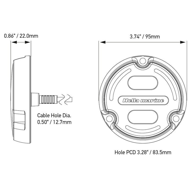 Load image into Gallery viewer, Hella Marine Apelo A2 RGB Underwater Light  3000 Lumens  Bronze Housing  White Lens wEdge Light 016148101
