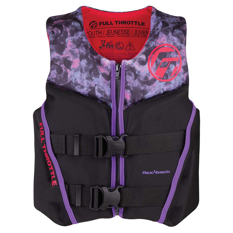 Load image into Gallery viewer, Full Throttle Youth RapidDry FlexBack Life Jacket  PinkBlack 14250010500222
