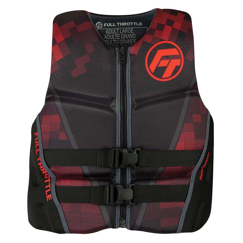 Load image into Gallery viewer, Full Throttle Mens RapidDry FlexBack Life Jacket  S  BlackRed 14250010002022
