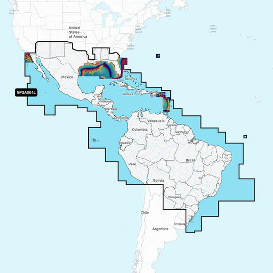 Navionics Platinum NPSA004L  Mexico Caribbean to Brazil 010C136440