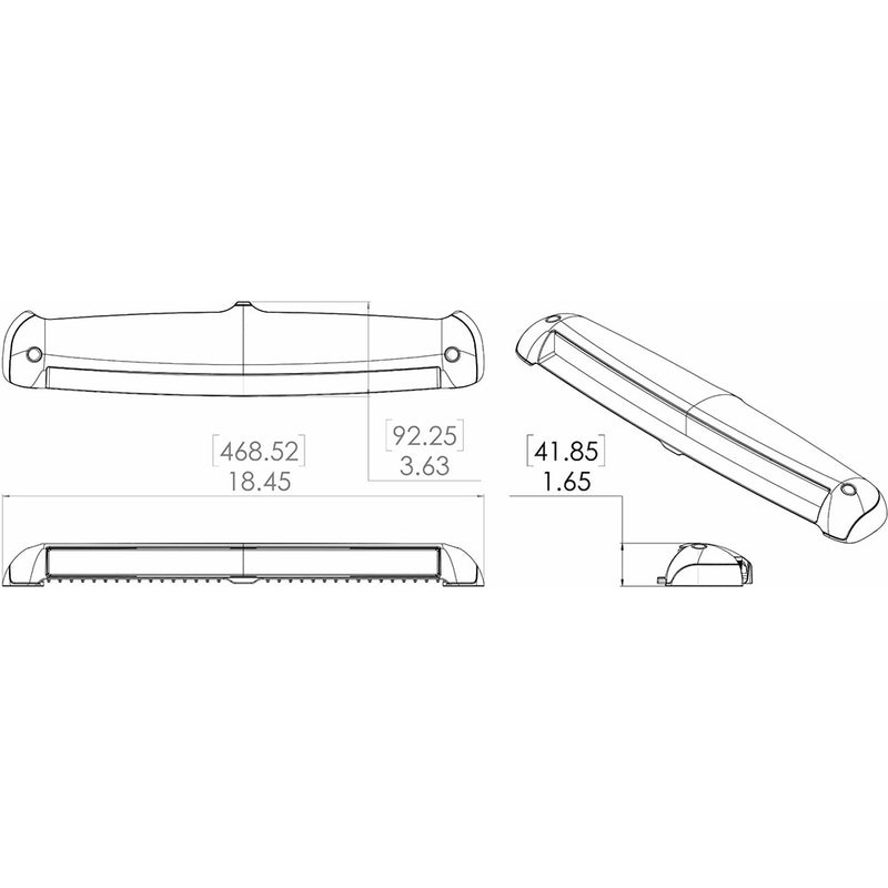 Load image into Gallery viewer, Lumitec Razor Light Bar  Spot  Black Housing  Flush Mount 101589
