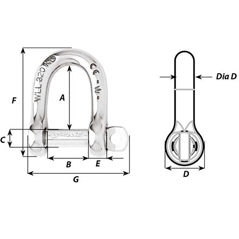 Load image into Gallery viewer, Wichard SelfLocking D Shackle  Diameter 5mm  316 1202W
