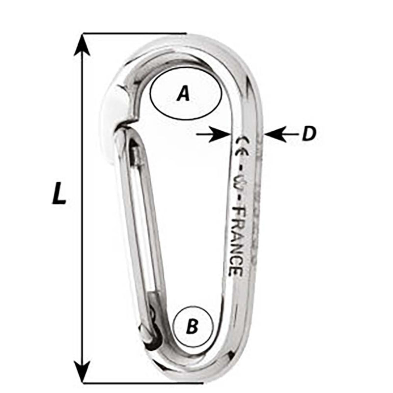Load image into Gallery viewer, Wichard Symmetric Carbin Hook Without Eye  Length 120mm  1532 2337W
