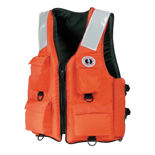 Mustang 4Pocket Flotation Vest  Orange  XXXL  7XL MV3128T227XL216