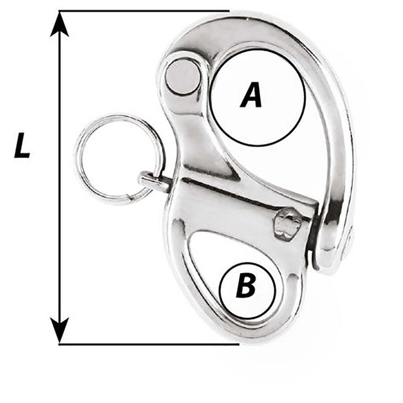 Load image into Gallery viewer, Wichard 2 Snap Shackle wFixed Eye  50mm 2471W
