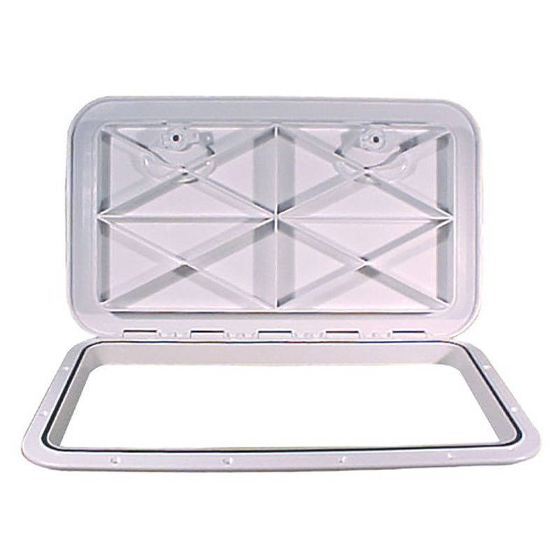 Load image into Gallery viewer, Beckson 14 x 24 Flush Hatch White  ASA Material  Acrylonitrile Styrene Acrylate HT1424AW
