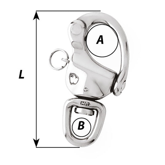 Wichard 434 Snap Shackle wSwivel Eye 2477W