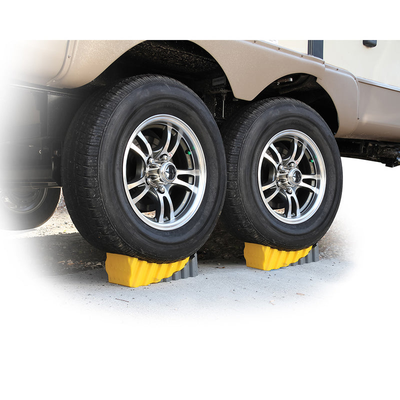Load image into Gallery viewer, Camco Curved Leveler  Wheel Chock 44423
