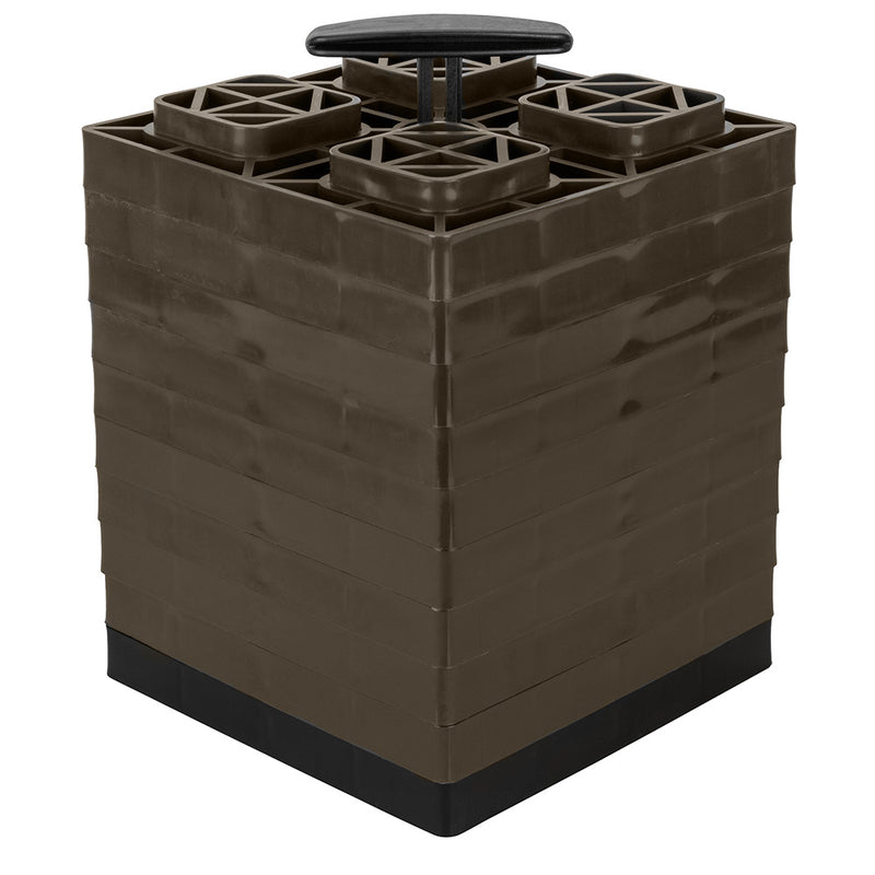 Load image into Gallery viewer, Camco FasTen Leveling Blocks wTHandle  2x2  Brown 10Pack 44521
