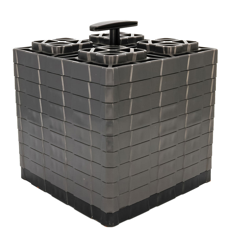 Load image into Gallery viewer, Camco FasTen Leveling Blocks XL wTHandle  2x2  Grey 10Pack 44527
