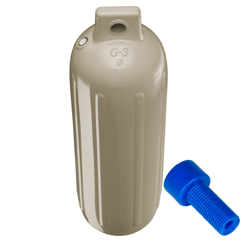 Load image into Gallery viewer, Polyform G3 Twin Eye Fender 55 x 19  Sand wAdapter  G3 SAND WAIR ADAPTER
