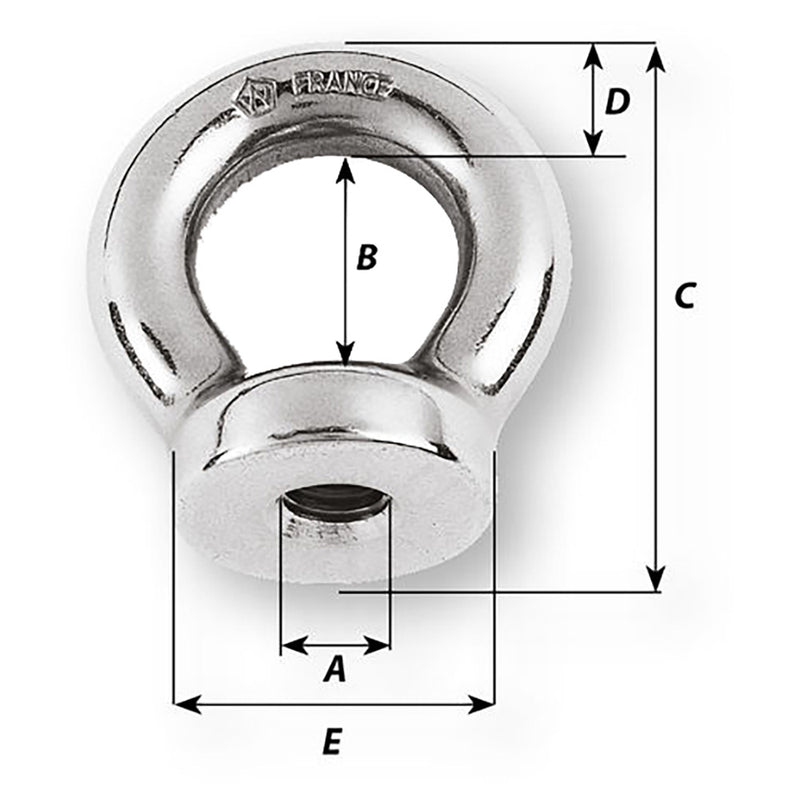 Load image into Gallery viewer, Wichard 14 Eye Nut  12 Diameter 6331W
