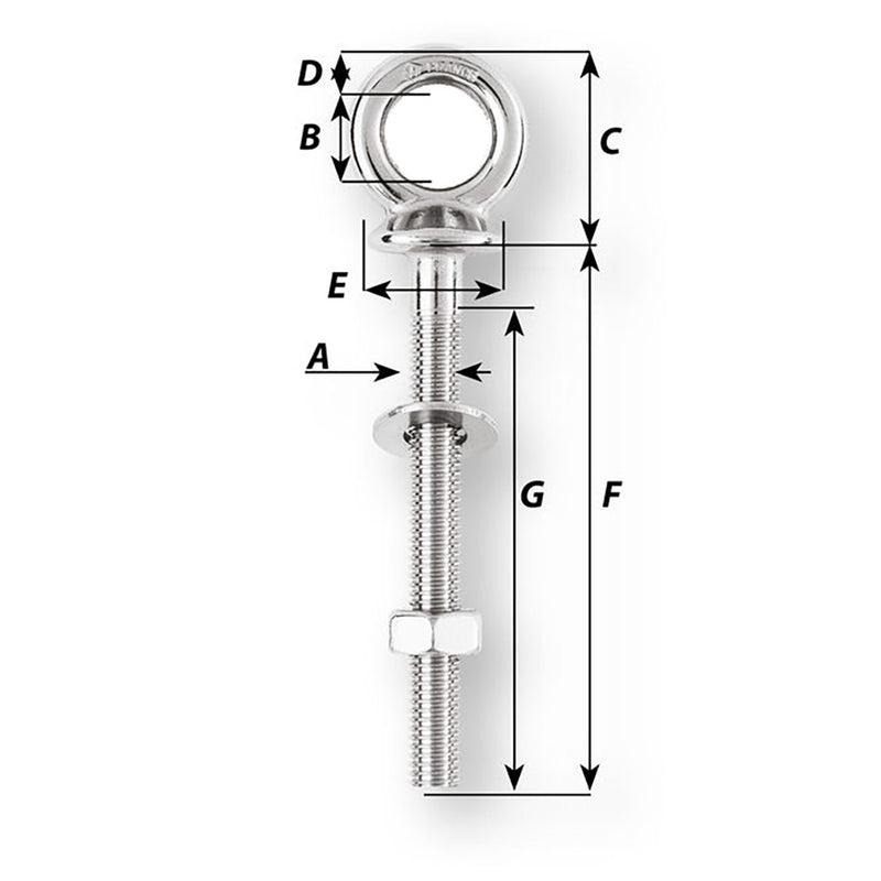 Load image into Gallery viewer, Wichard Eye Bolt  Diameter 532  Length 4 6493W
