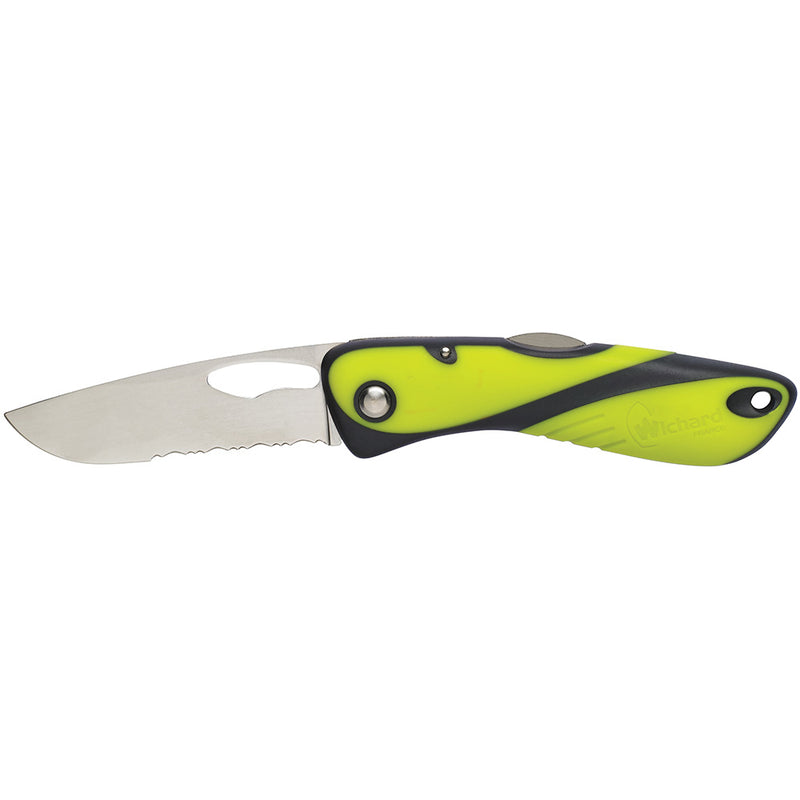 Load image into Gallery viewer, Wichard Offshore Knife  Single Serrated Blade  Fluorescent 10112W
