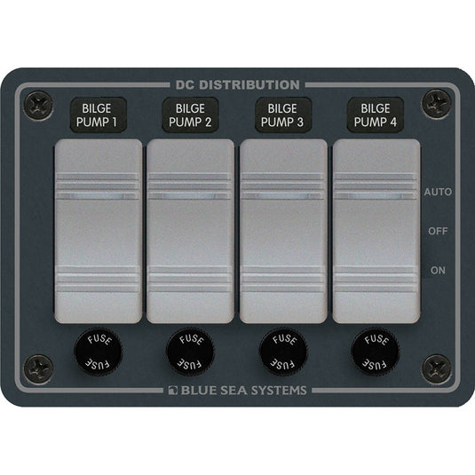Blue Sea 8666 Contura 4 Bilge Pump Control Panel  8666