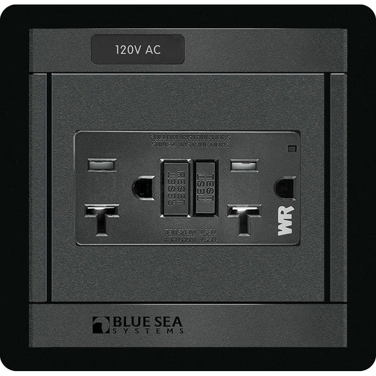 Blue Sea 1499  360 Panel  120V AC GFCI Dual Outlet 1499