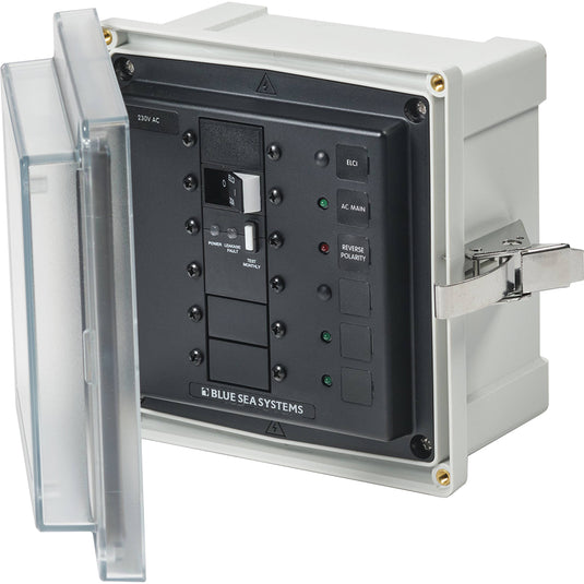 Blue Sea 3123  SMS Panel Enclosure wELCI 32A  3 Blanks  230V AC 3123