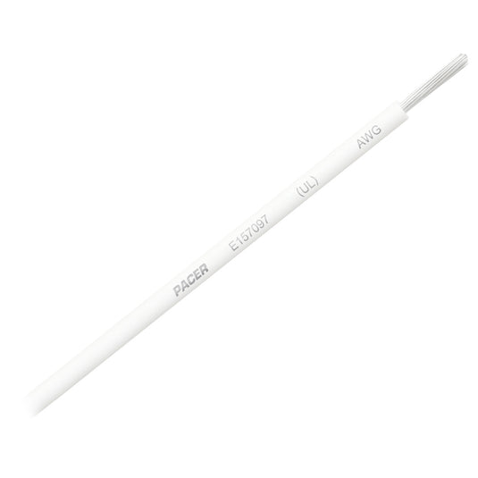 Pacer White 8 AWG Primary Wire  25  WUL8WH25