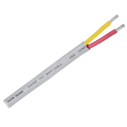 Pacer 122 AWG Round Safety Duplex Cable  RedYellow  100 WR122RYW100