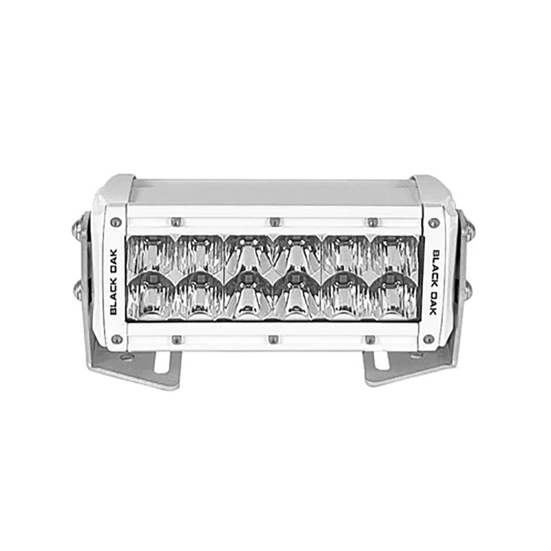 Load image into Gallery viewer, Black Oak Pro Series 30 Double Row 6 LED Light Bar  Combo Optics  White Housing 6CMD5OS
