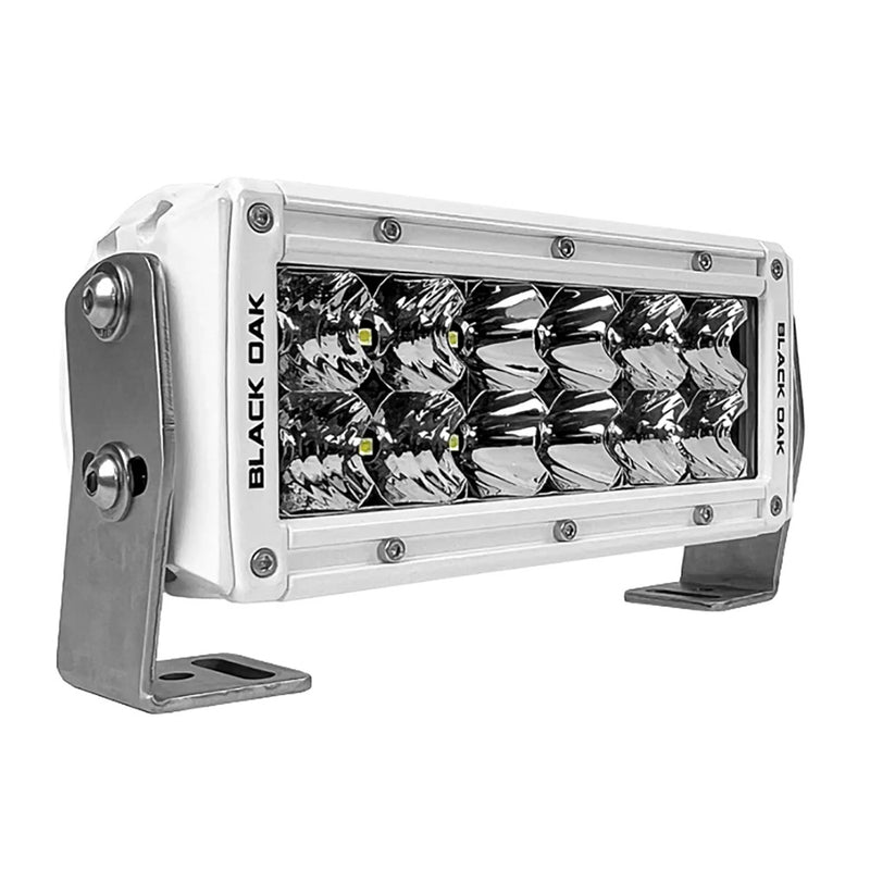 Load image into Gallery viewer, Black Oak Pro Series 30 Double Row 6 LED Light Bar  Combo Optics  White Housing 6CMD5OS
