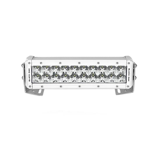 Black Oak Pro Series 30 Double Row 10 LED Light Bar  Combo Optics  White Housing 10CMD5OS