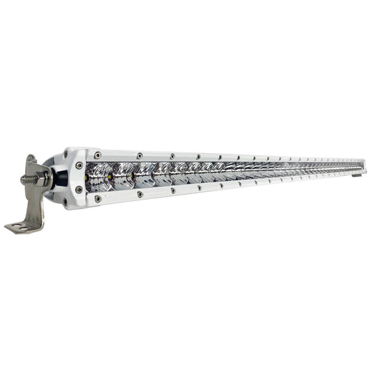 Black Oak Pro Series 30 Single Row 40 LED Light Bar  Combo Optics  White Housing 40CMS5OS