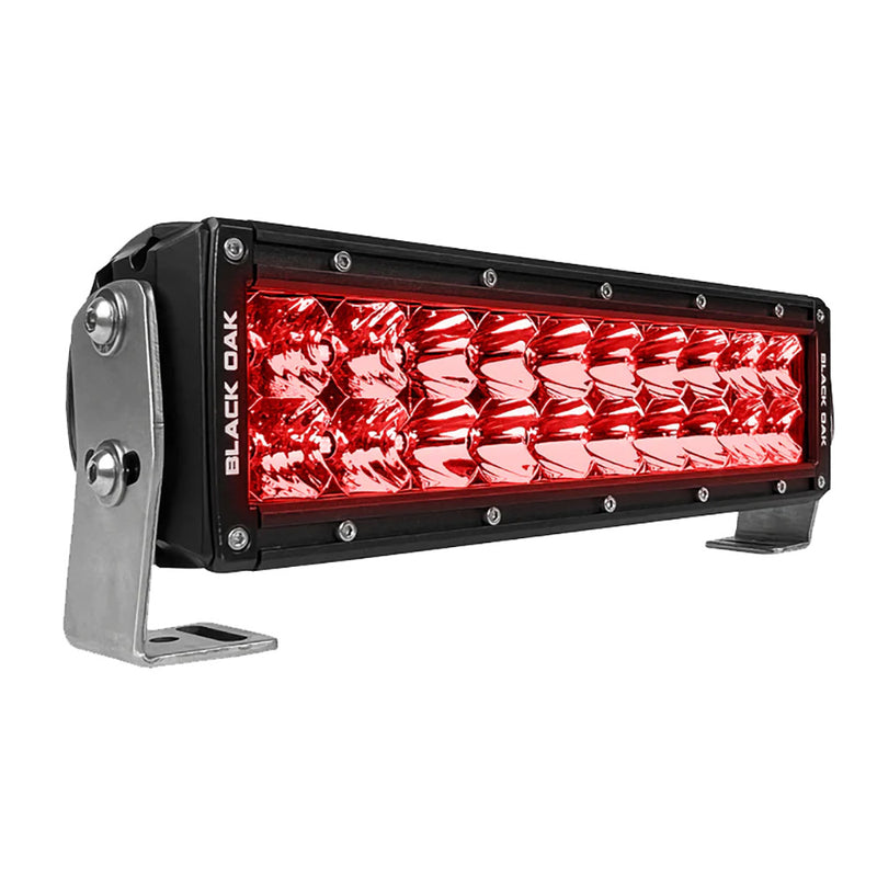 Load image into Gallery viewer, Black Oak 10 Red LED Predator Hunting Light Bar  Combo Optics  Black Housing  Pro Series 30 10RD3OS
