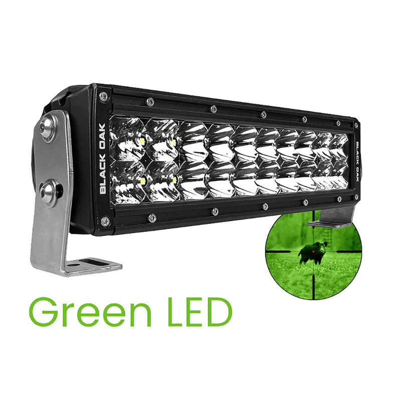 Load image into Gallery viewer, Black Oak 10 Green LED Hog Hunting Light Bar  Combo Optics  Black Housing  Pro Series 30 10GD3OS
