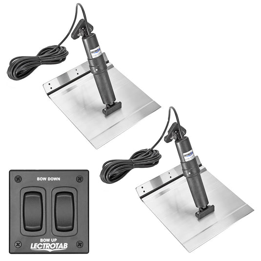 Lectrotab XKA Aluminum Alloy Trim Tab Kit wRocker Switch  12 x 24 XKAF12X24A