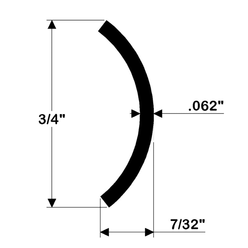 Load image into Gallery viewer, TACO Hollow Back 304 Stainless Steel Rub Rail Insert 34 x 6 S114511P61
