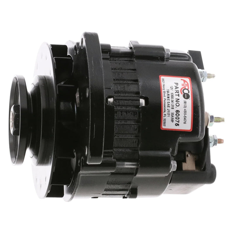 Load image into Gallery viewer, ARCO Marine Premium Replacement Universal Alternator wSingle Groove Pulley  12V 55A 60075
