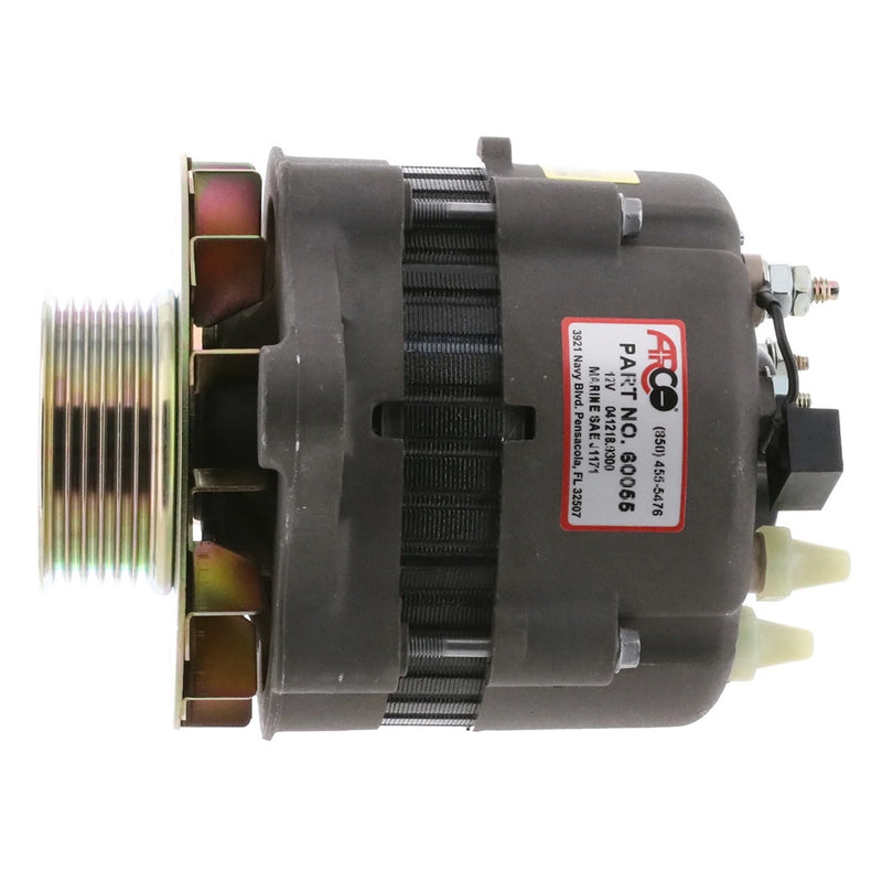 Load image into Gallery viewer, ARCO Marine Premium Replacement Alternator wMultiGroove Pulley  12V 55A 60055

