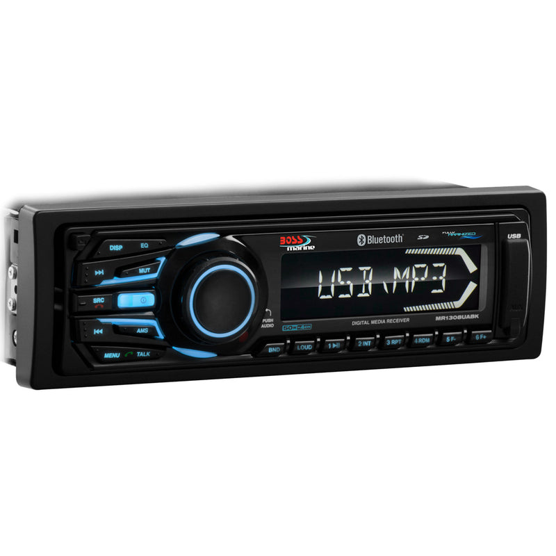 Load image into Gallery viewer, Boss Audio MR1308UABK Bluetooth  Fully Marinized MP3Compatible Digital Media Receiver wUSB  SD Memory Card Ports  Aux
